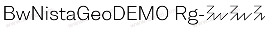 BwNistaGeoDEMO Rg字体转换